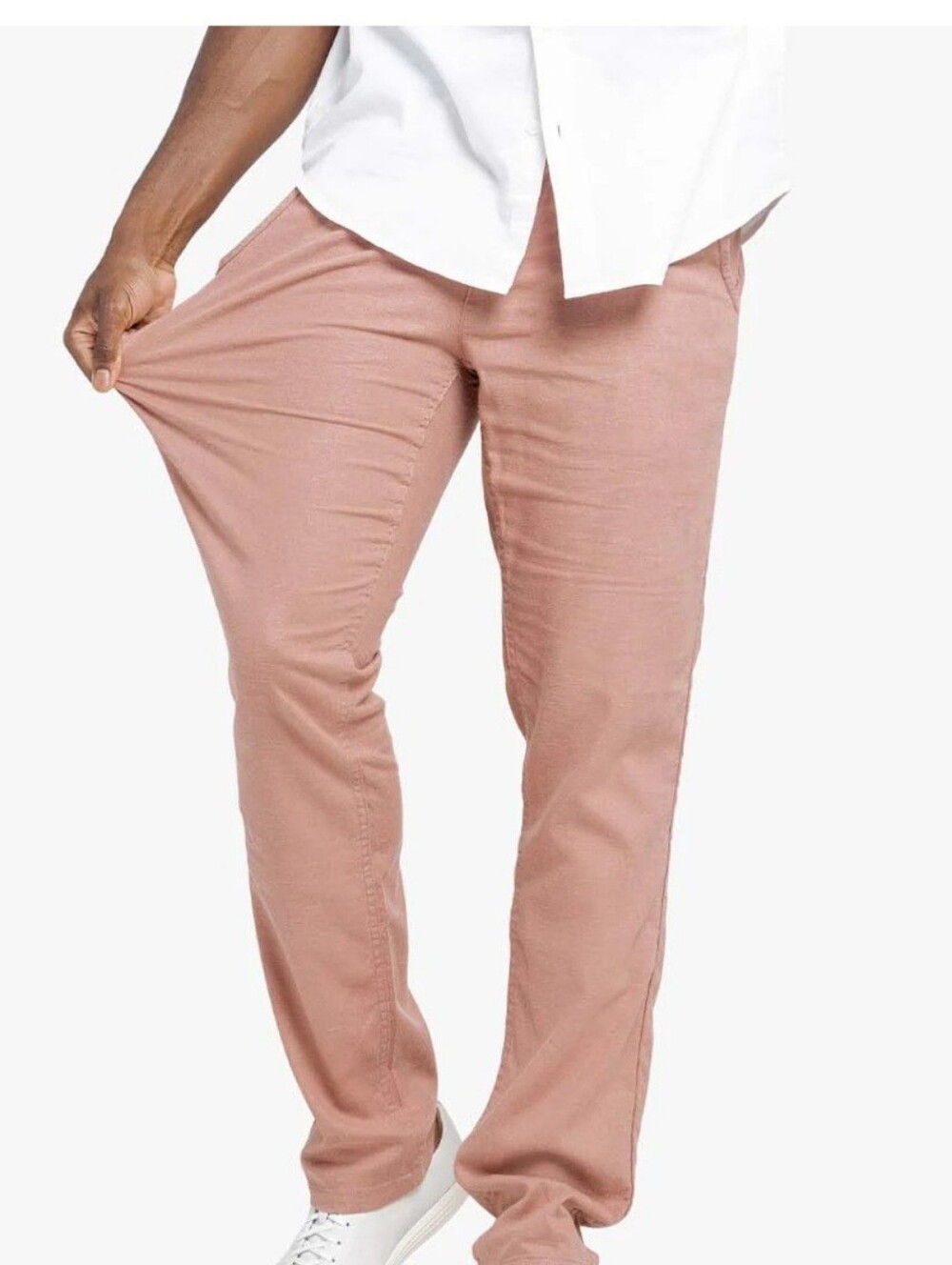 Mugsy Men's Casual Chinos in Dusty Rose - Slim Straight Fit/Size 34X30 - Picture 2 of 7